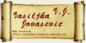 Vasiljka Jovašević vizit kartica